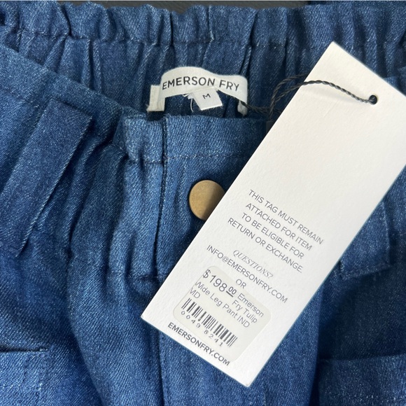 Emerson Fry Dark Blue Wide Leg Jeans - Picture 5 of 7